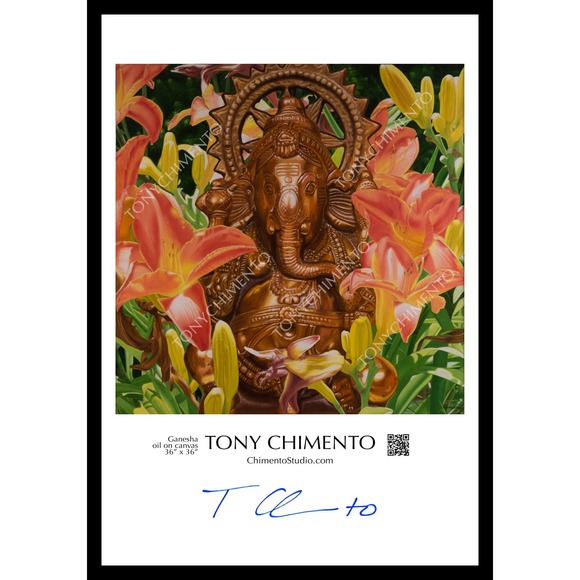 Ganesha by Tony Chimento Signed Art Poster 13"x19" - Picture 1 of 1